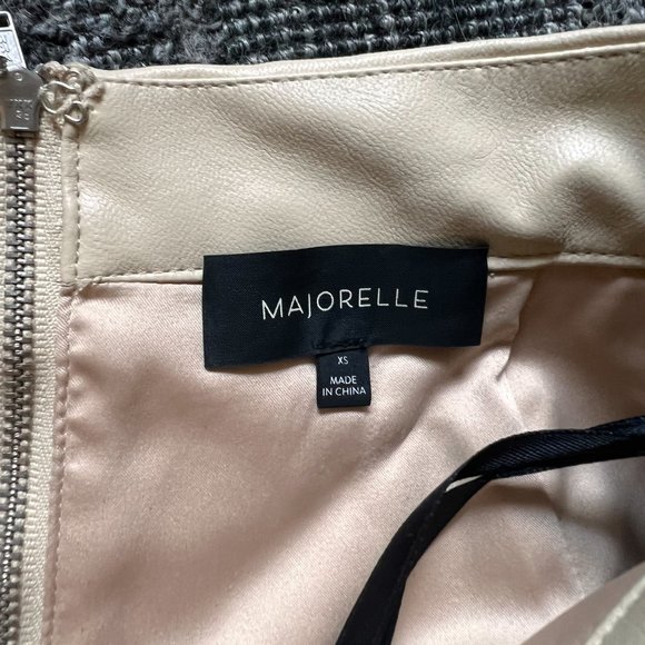 MAJORELLE Poseidon Leather Mini Skirt, bone white, size XS - Picture 9 of 9